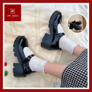 [MỚI VỀ-SẴN] Giày Mary jane nâng độn đế cao 5cm da bóng/ da lì cá tính năng động trẻ trung đơn giản quai cài đẹp mới đẹp